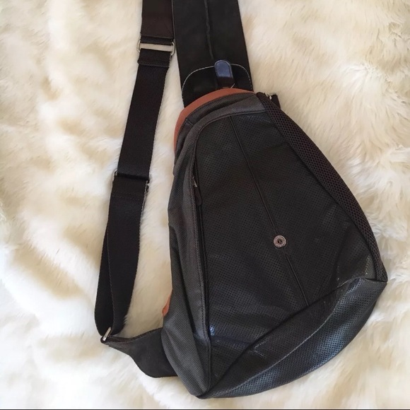 Cole Haan Handbags - Cole Haan leather sling backpack brown